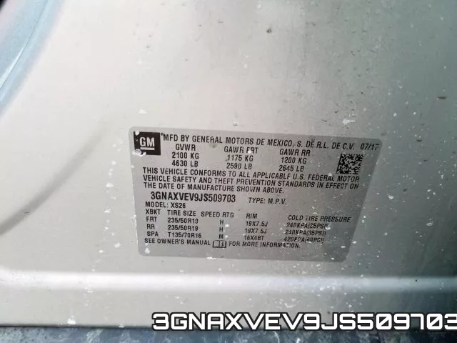 3GNAXVEV9JS509703 фото 2