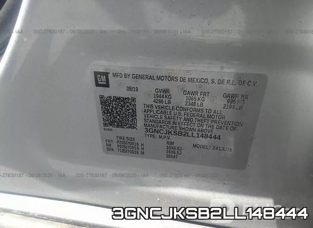 3GNCJKSB2LL148444 фото 9