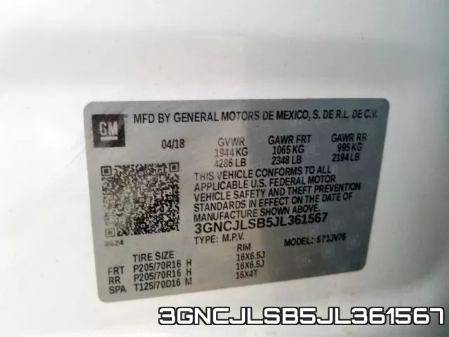 3GNCJLSB5JL361567 фото 2