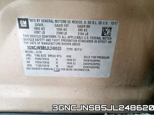 3GNCJNSB5JL248620 фото 2