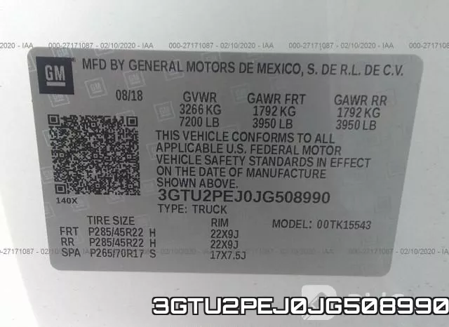 3GTU2PEJ0JG508990 фото 10