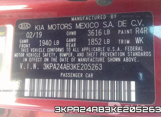 3KPA24AB3KE205263 фото 10