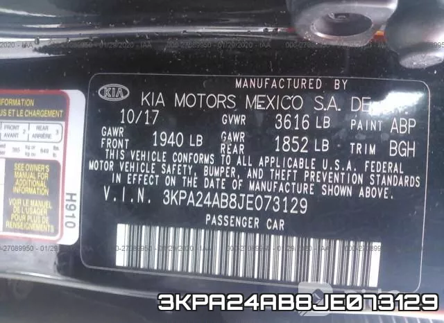3KPA24AB8JE073129 фото 10