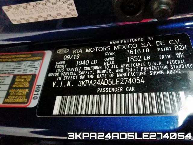 3KPA24AD5LE274054 фото 2