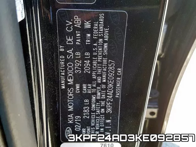 3KPF24AD3KE092857 фото 2