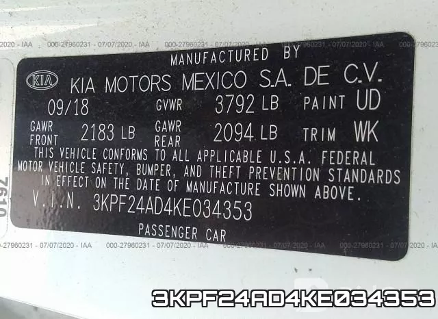 3KPF24AD4KE034353 фото 10
