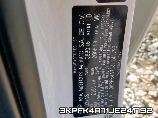 3KPFK4A71JE241792 фото 2