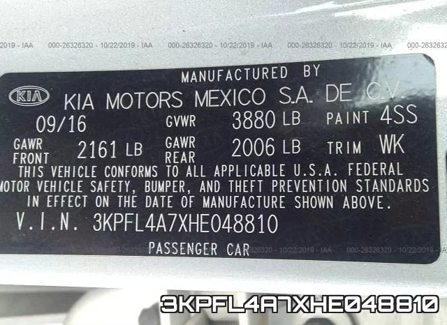 3KPFL4A7XHE048810 фото 10
