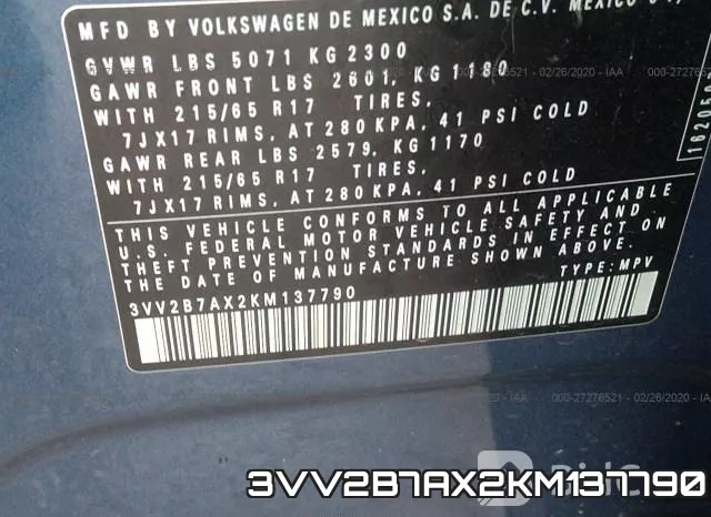 3VV2B7AX2KM137790 фото 10