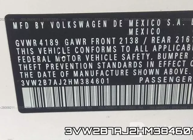 3VW2B7AJ2HM384601 фото 9