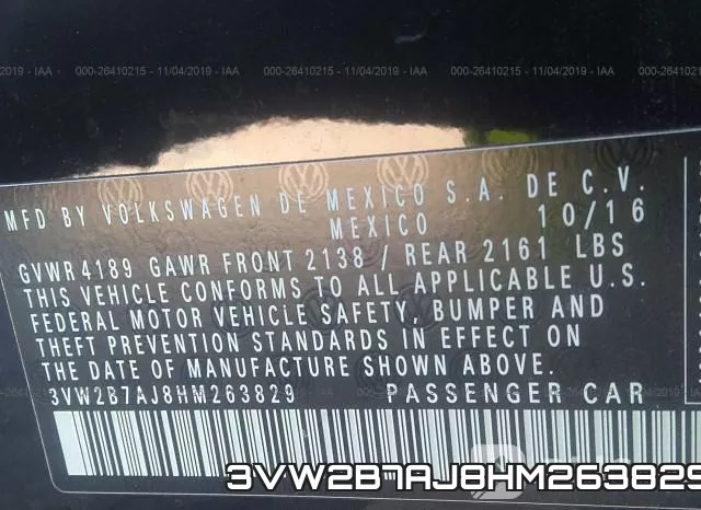 3VW2B7AJ8HM263829 фото 10