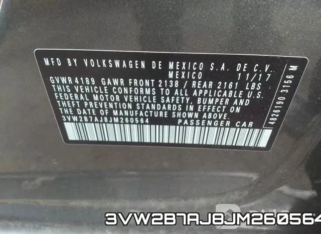 3VW2B7AJ8JM260564 фото 10