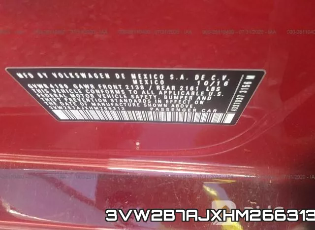 3VW2B7AJXHM266313 фото 10