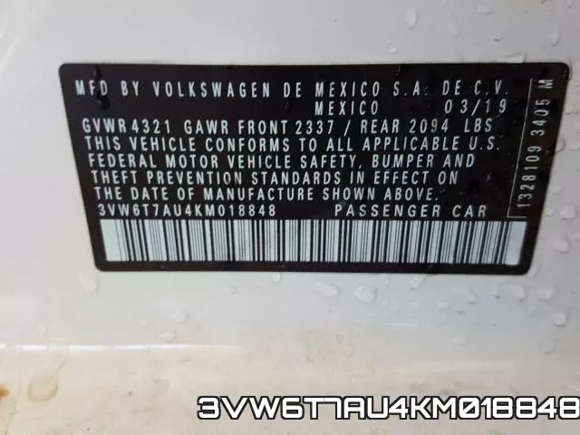 3VW6T7AU4KM018848 фото 2