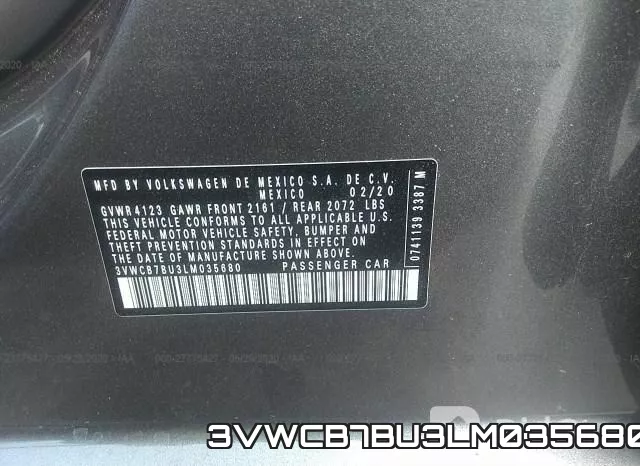 3VWCB7BU3LM035680 фото 10