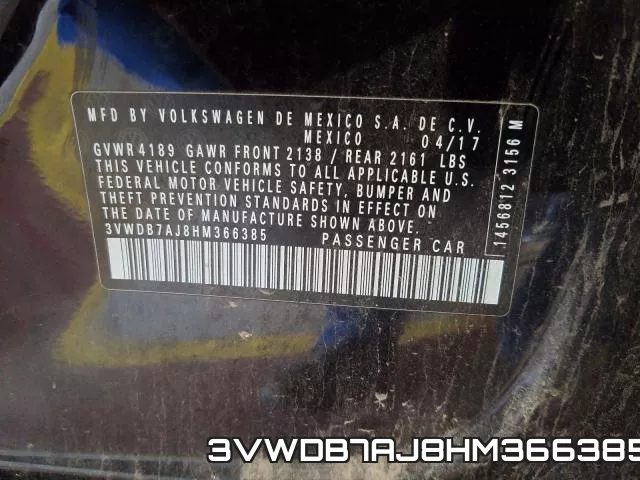 3VWDB7AJ8HM366385 фото 2