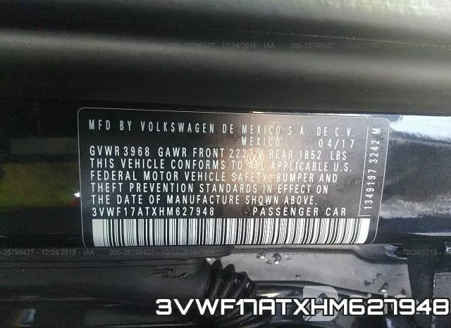 3VWF17ATXHM627948 фото 10