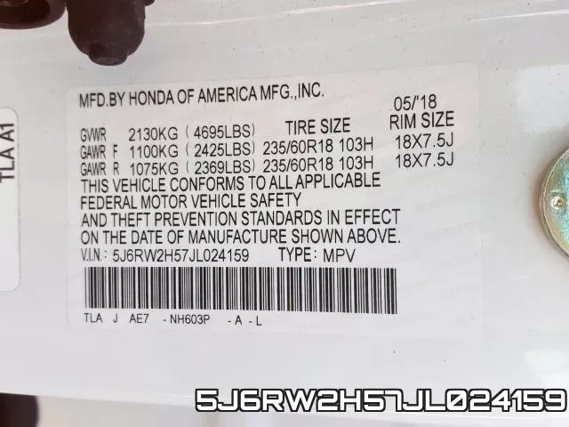 5J6RW2H57JL024159 фото 2