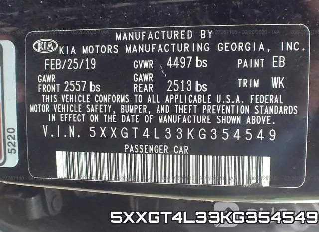 5XXGT4L33KG354549 фото 10