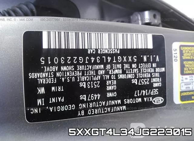5XXGT4L34JG223015 фото 10