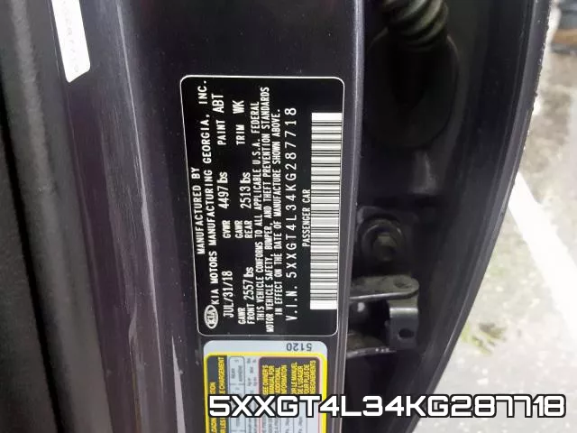 5XXGT4L34KG287718 фото 2