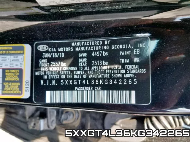 5XXGT4L36KG342265 фото 2