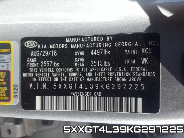 5XXGT4L39KG297225 фото 2