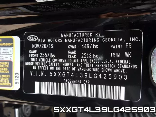 5XXGT4L39LG425903 фото 2
