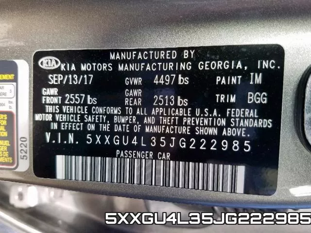 5XXGU4L35JG222985 фото 2