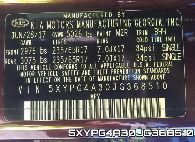 5XYPG4A30JG368510 фото 9