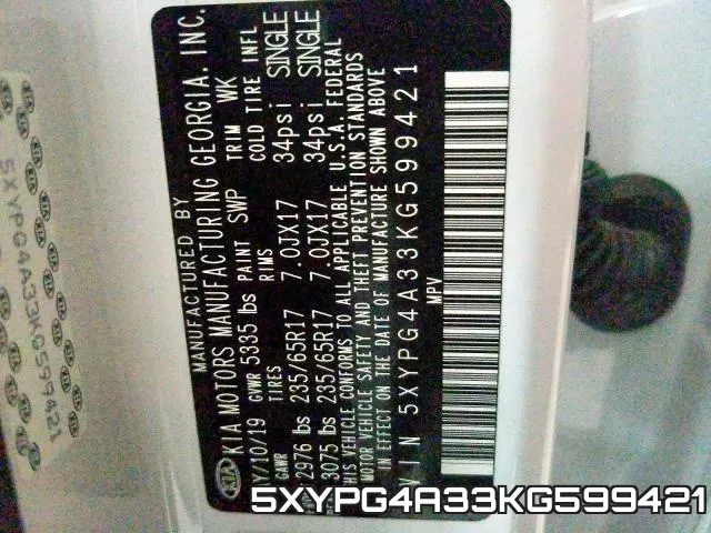 5XYPG4A33KG599421 фото 2
