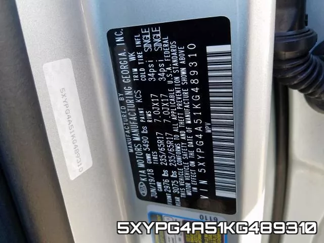 5XYPG4A51KG489310 фото 2
