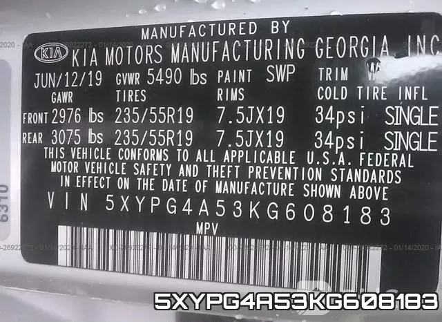 5XYPG4A53KG608183 фото 10