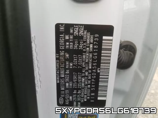 5XYPGDA56LG618739 фото 2