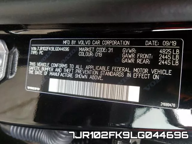 7JR102FK9LG044696 фото 2