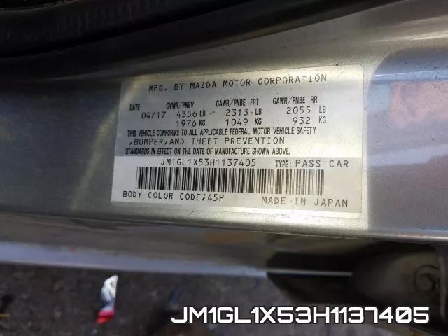 JM1GL1X53H1137405 фото 2