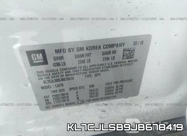 KL7CJLSB9JB678419 фото 10