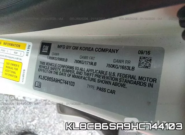 KL8CB6SA9HC744103 фото 10