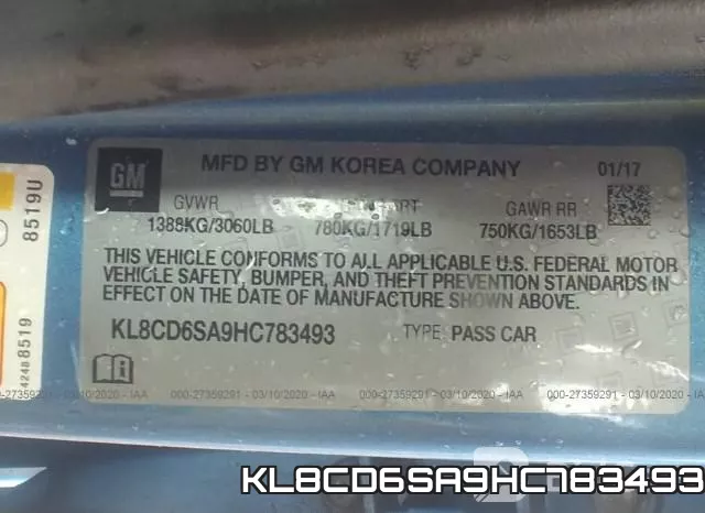 KL8CD6SA9HC783493 фото 10