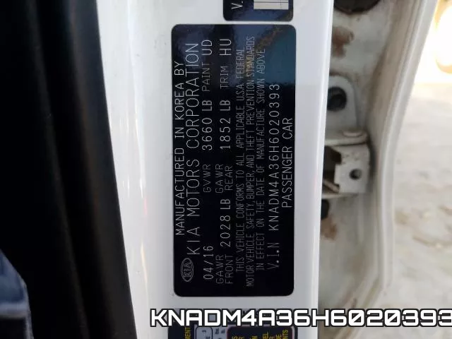 KNADM4A36H6020393 фото 2