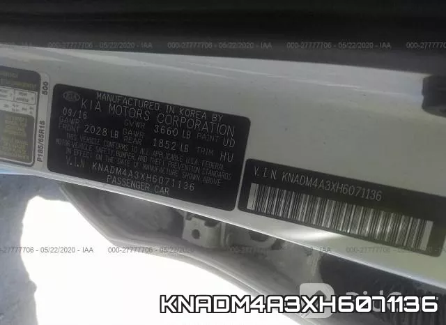 KNADM4A3XH6071136 фото 10