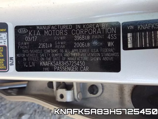 KNAFK5A83H5725450 фото 2