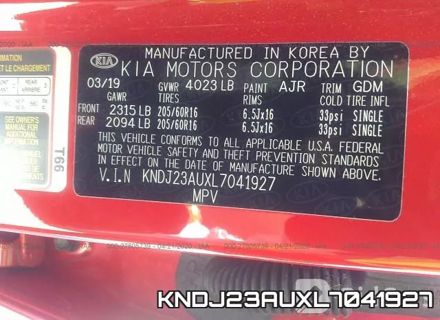 KNDJ23AUXL7041927 фото 10