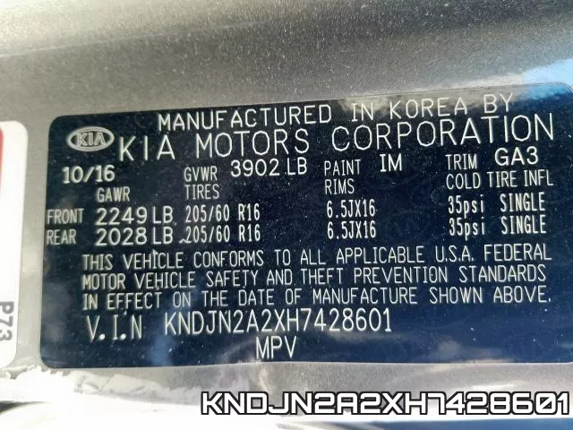 KNDJN2A2XH7428601 фото 2