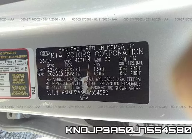 KNDJP3A50J7554580 фото 10