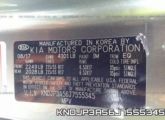KNDJP3A56J7555345 фото 10