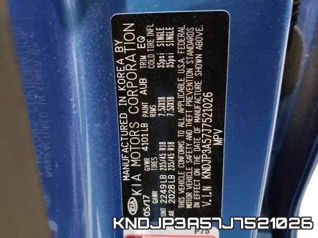 KNDJP3A57J7521026 фото 2