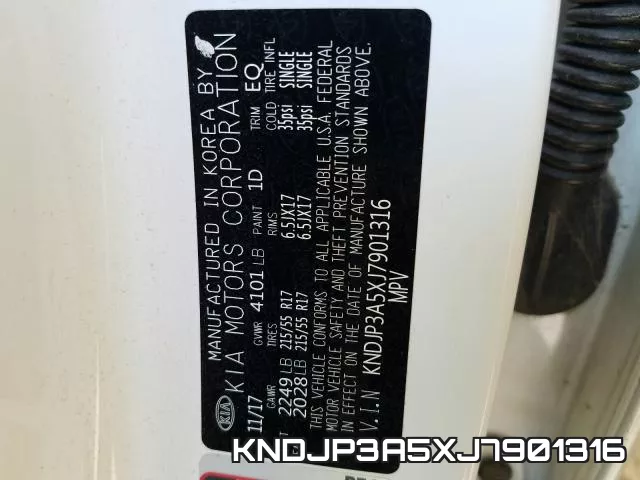 KNDJP3A5XJ7901316 фото 2