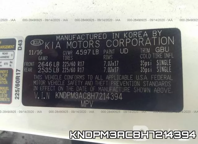 KNDPM3AC8H7214394 фото 10