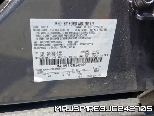 MAJ3P1RE3JC242705 фото 2